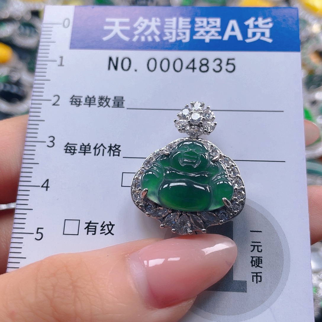 翡翠未镶嵌吊坠(不含链)