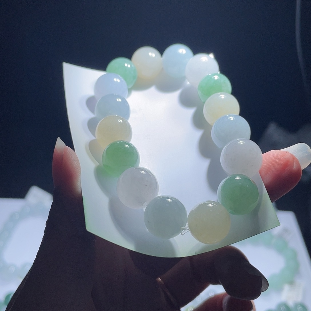 定制翡翠未镶嵌天然a货翡翠手串