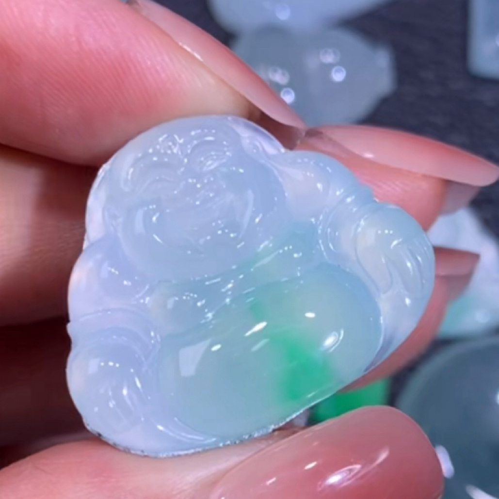 翡翠冰飘阳绿色佛公705