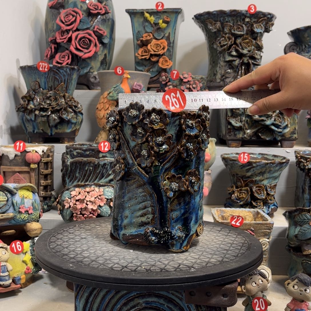 陶瓷微瑕261 陶然花盆厂家直销