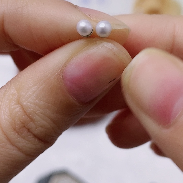 银S925镶嵌耳饰淡水珍珠用****2