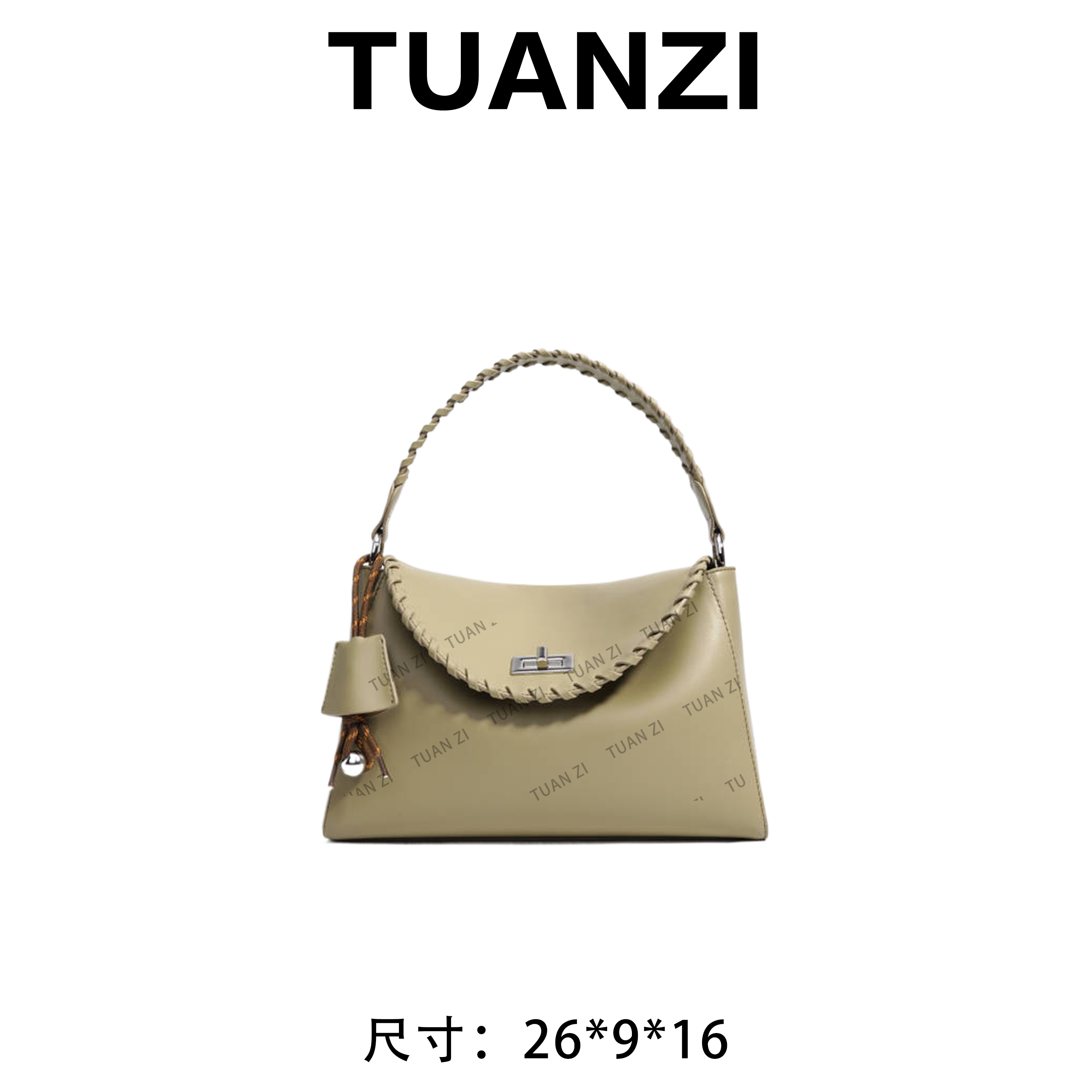 【高端玩家】春夏新款女士轻奢时尚腋下女包 ZG-X9271A-卡其绿