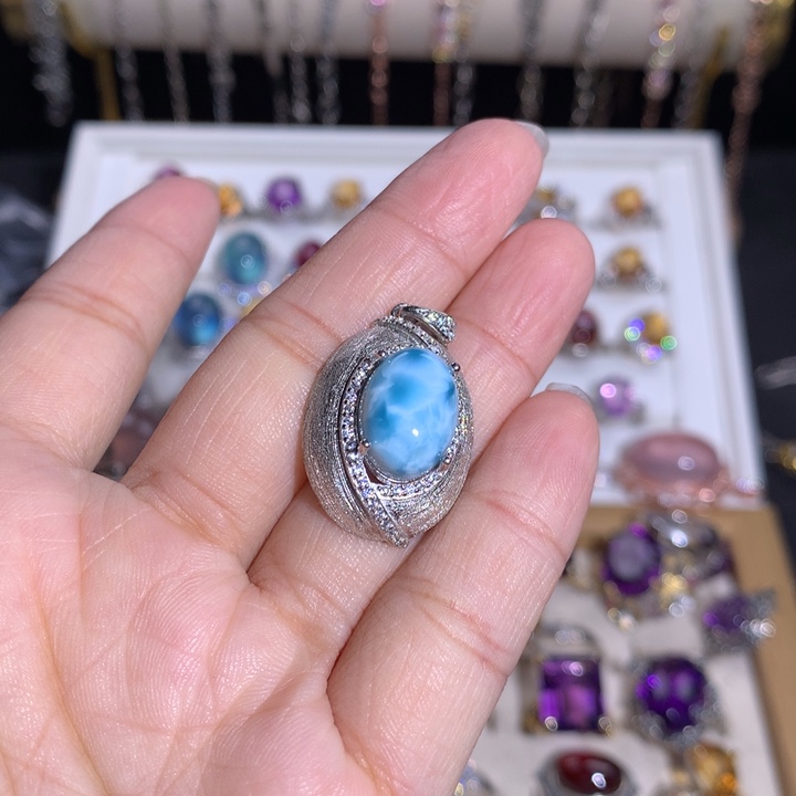 【闪购商品】水晶戒指银S925镶嵌蝶*戒指