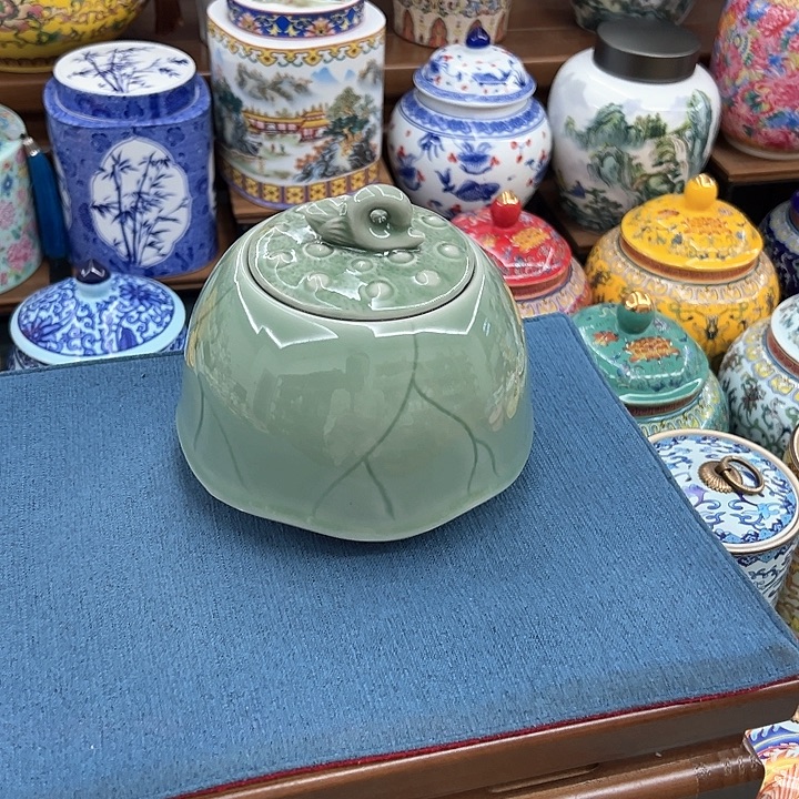 瓷片茶叶罐密封罐陶瓷