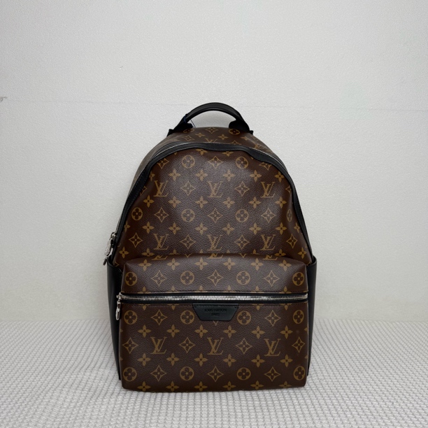 99新 LouisVuitton/路易威登 5736/芯片款时尚经典棕老花双肩包