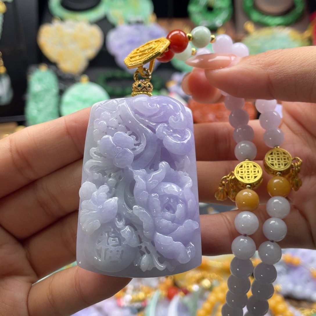 翡翠未镶嵌颈饰代编织