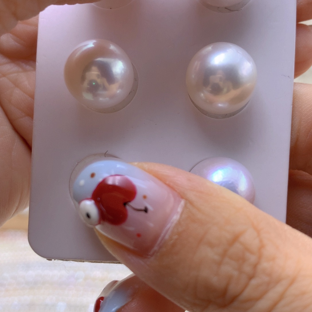 银S925镶嵌淡水珍珠耳饰