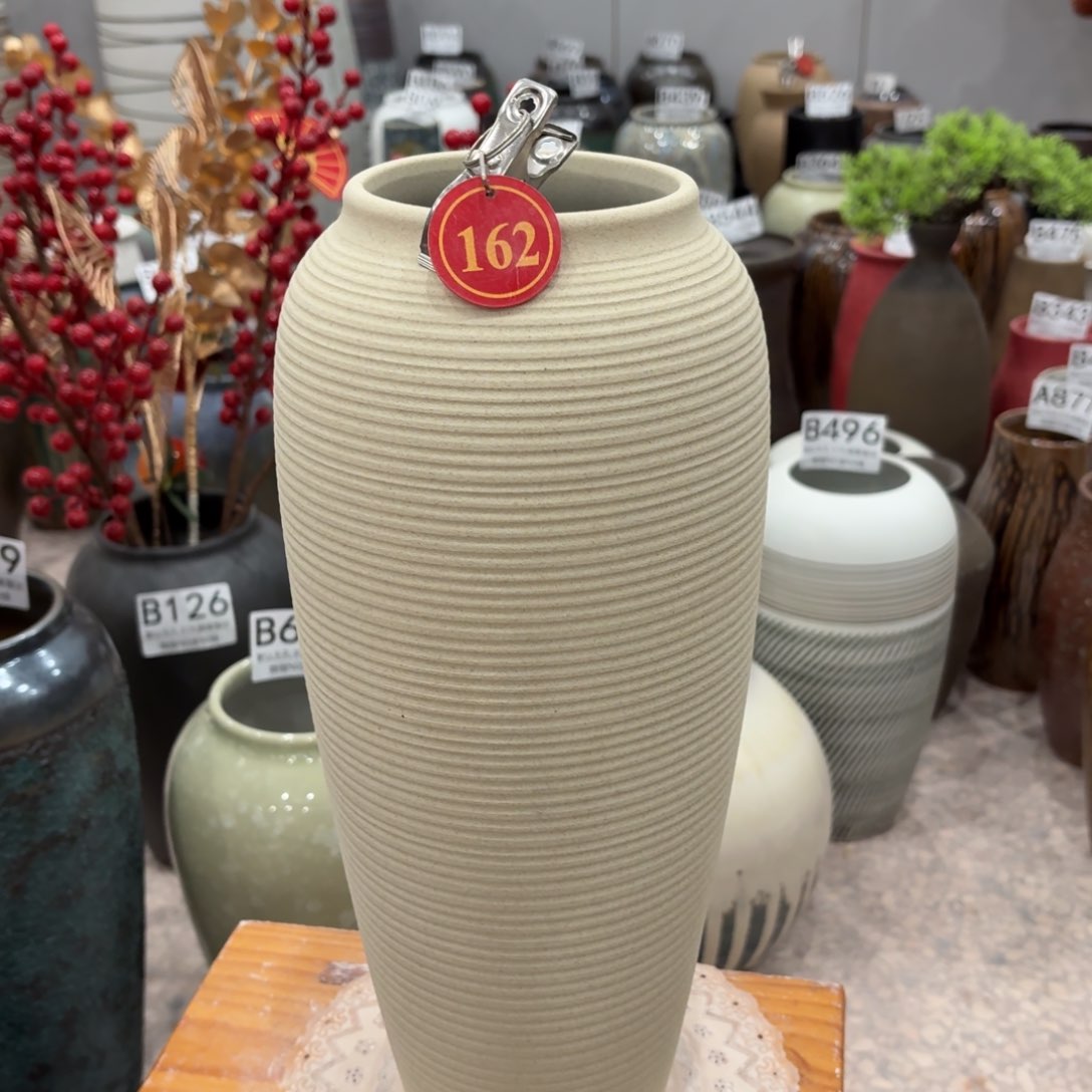 摆件162 景德镇陶瓷花瓶高34口9