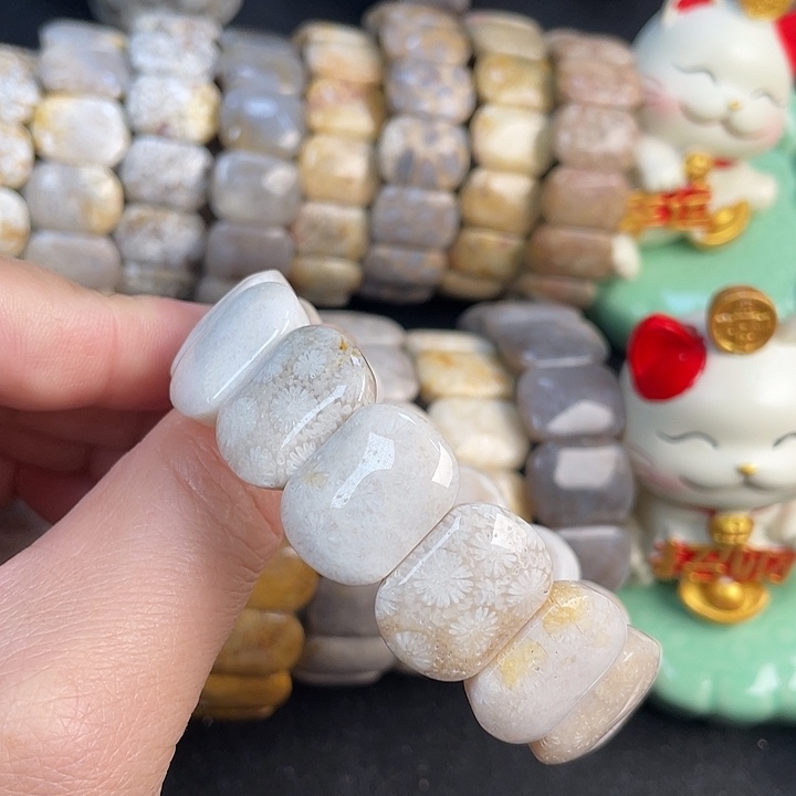 硅化珊瑚（珊瑚玉）未镶嵌手镯