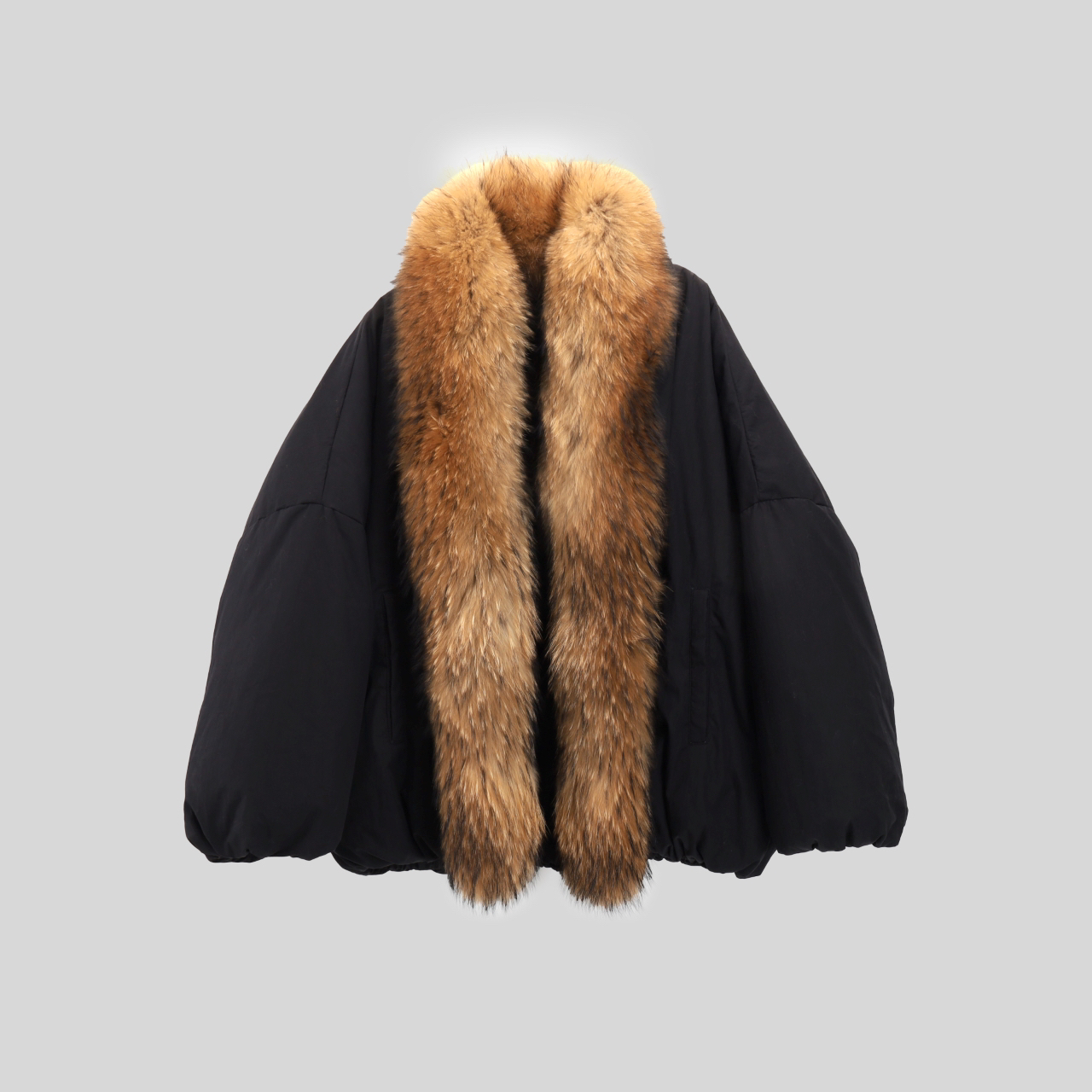 ZR高定女装专属可拆卸美洲貉子毛羽绒短款女款派克服冬季加厚外套