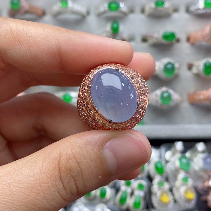 翡翠戒指未镶嵌蛋面