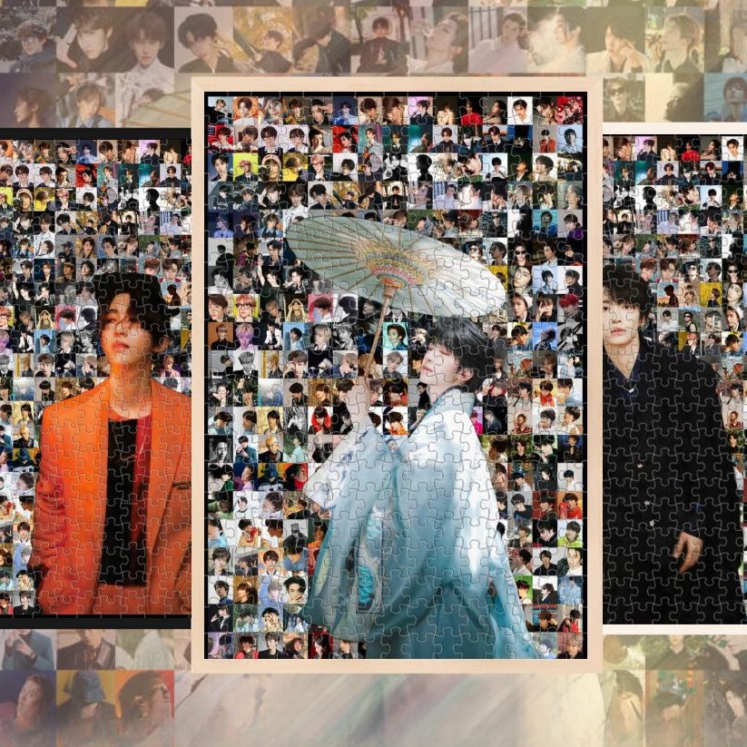 刘宇明星周边饭制爱豆高颜值礼物拼图木质成人玩具1000片200片