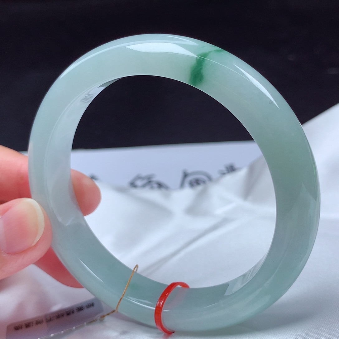 翡翠未镶嵌手镯61圈m114052