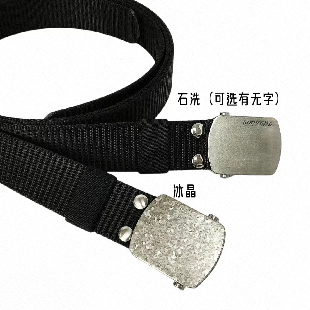 精工高品质纯钛合金皮带扣滚轴自动扣皮带男式户外战术腰带超轻扣