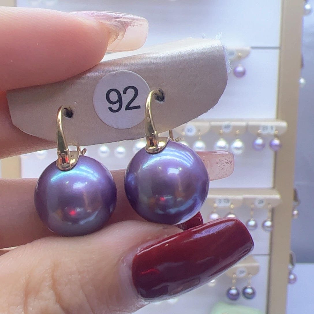 淡水珍珠耳饰18K金镶嵌