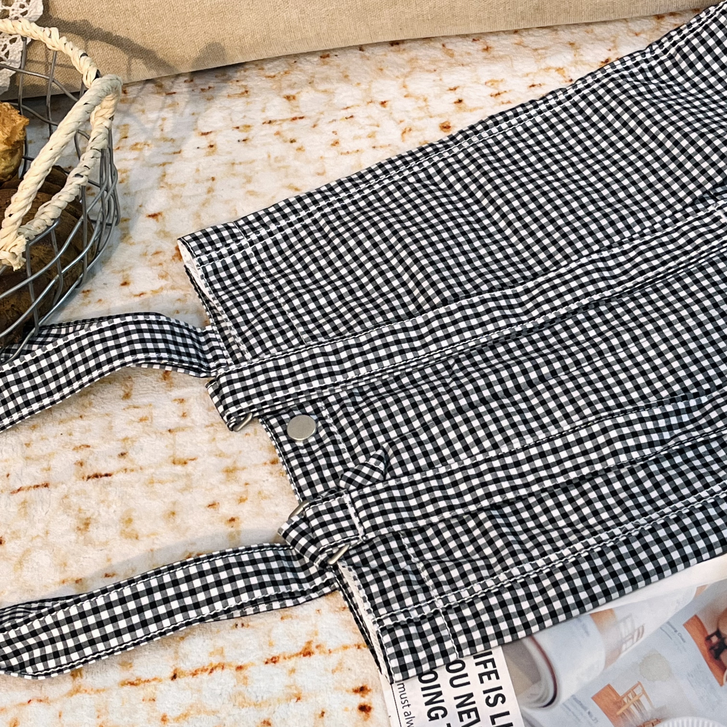 陈三北YOG【大促-格子购物袋】单肩斜挎百搭女包