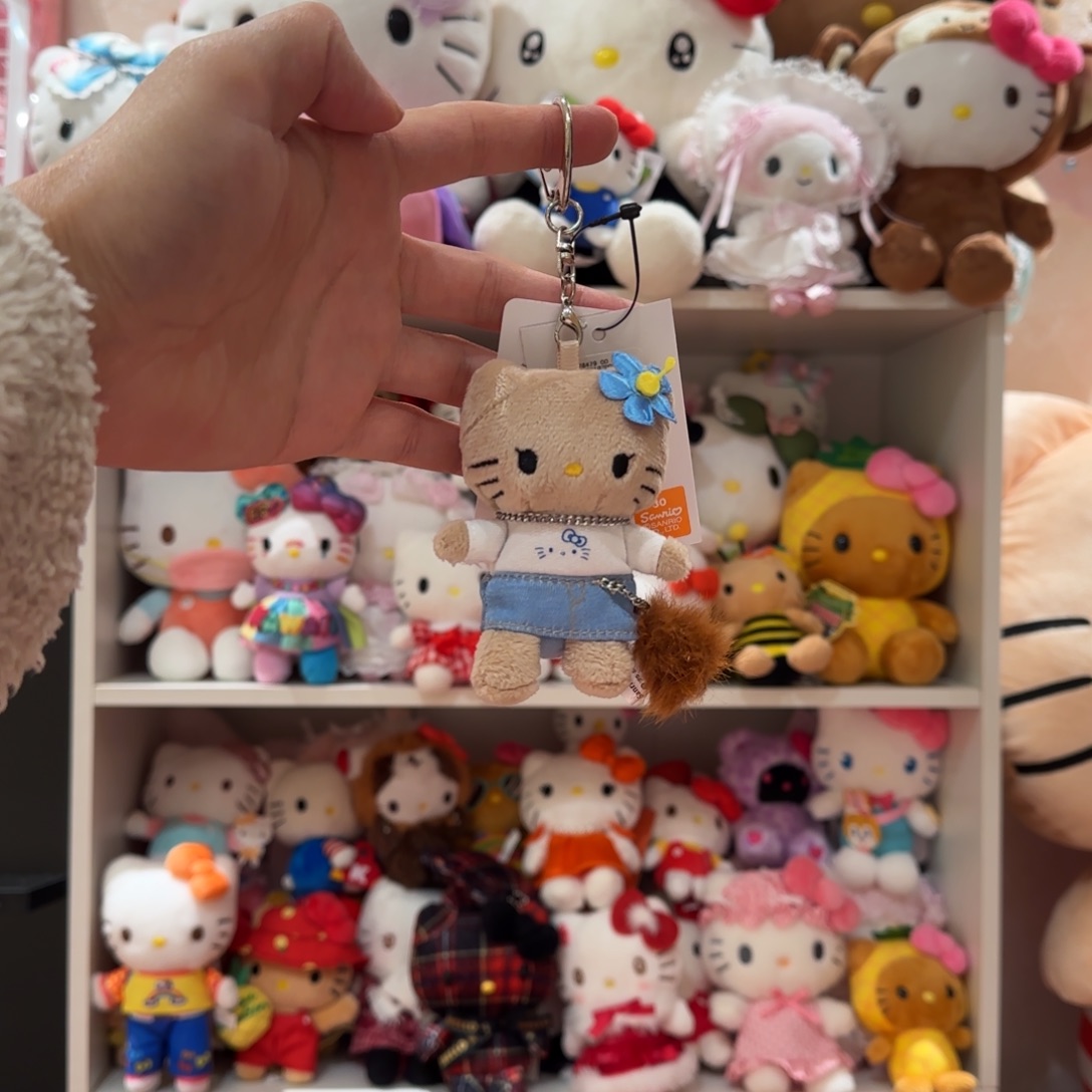 毛绒黑皮牛仔裙kt挂件