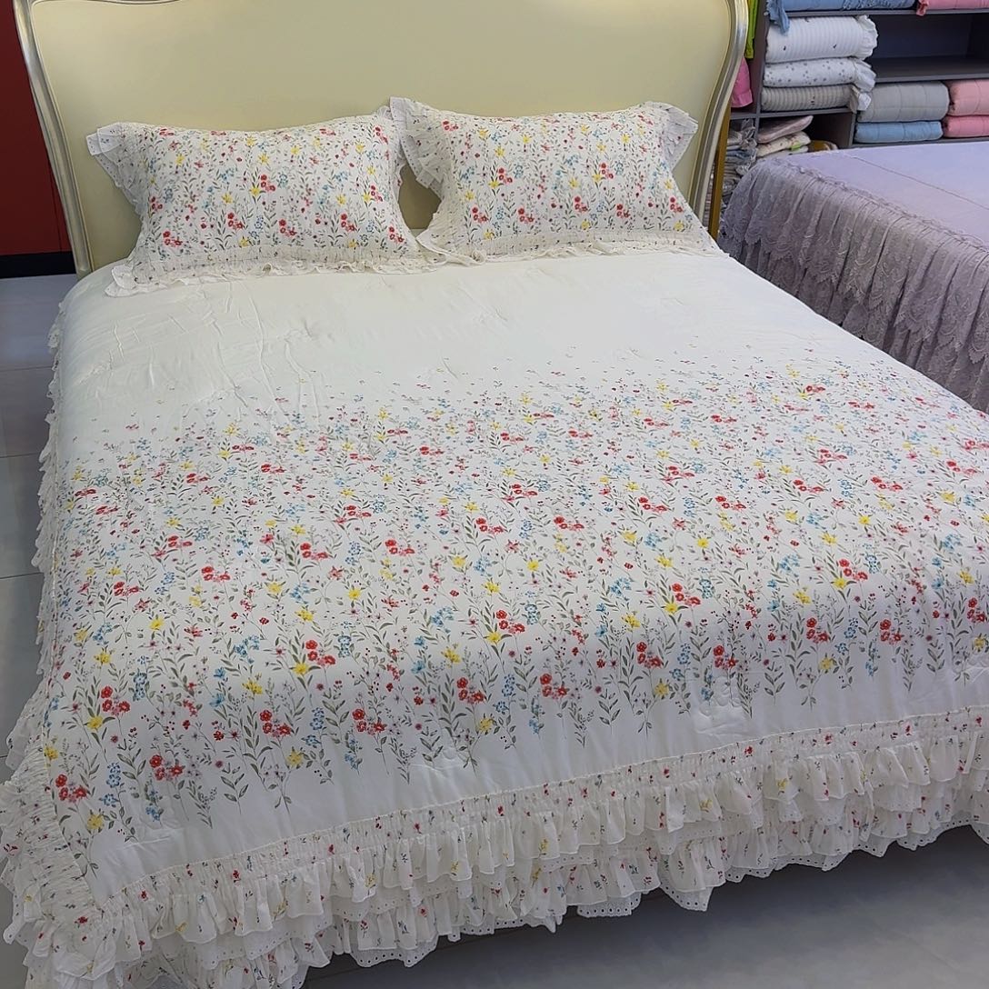 棉幸福花园小美边莫代尔四件套