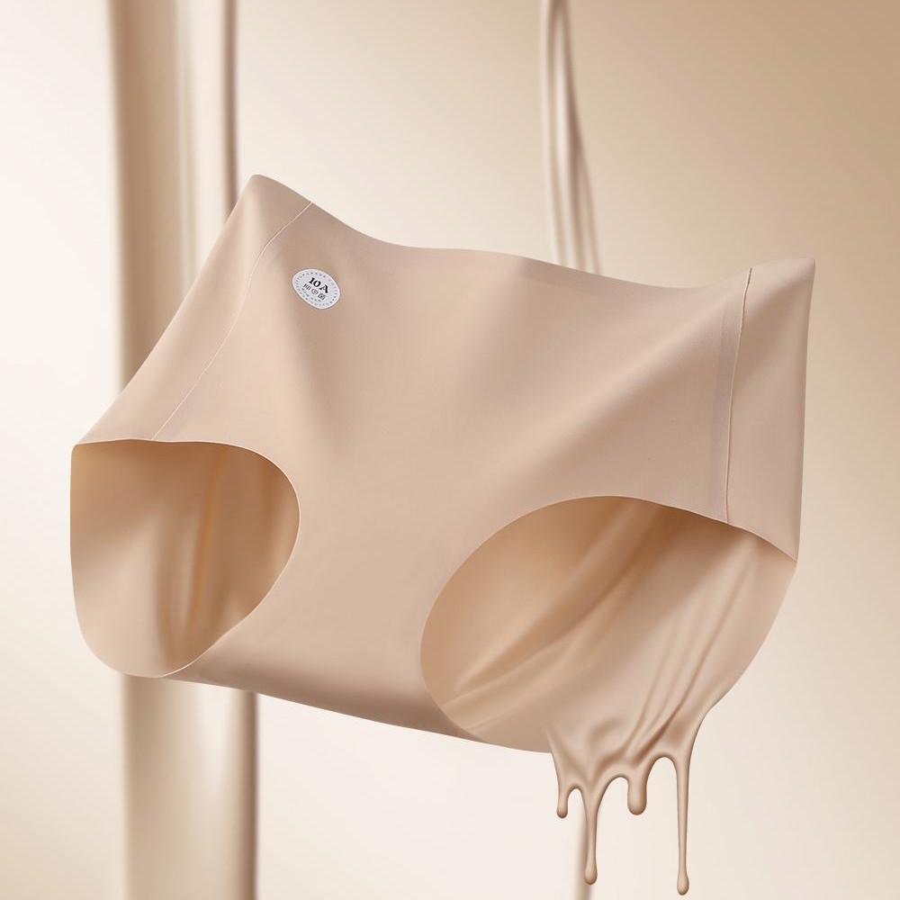 夏季简约无痕加长裆提臀舒适裸感短裤式内裤395一片式女生薄款