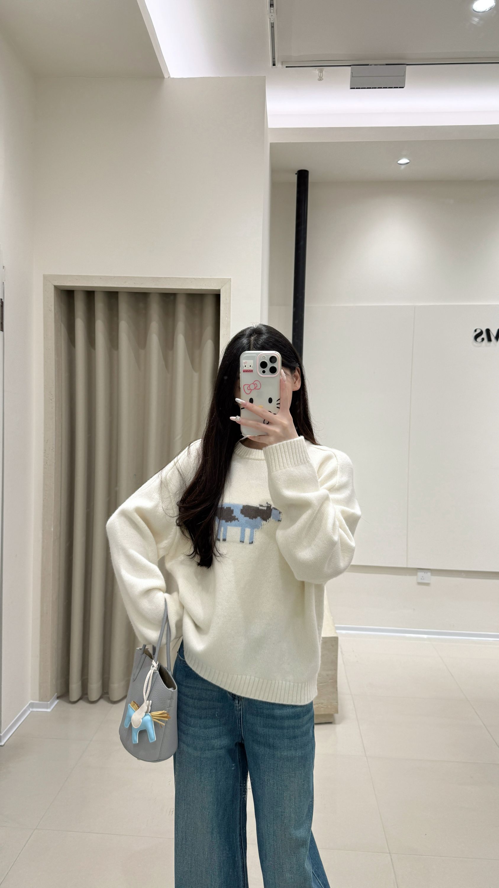 韩系奶牛毛衣宽松显瘦百搭减龄时尚毛衣2025秋冬新款