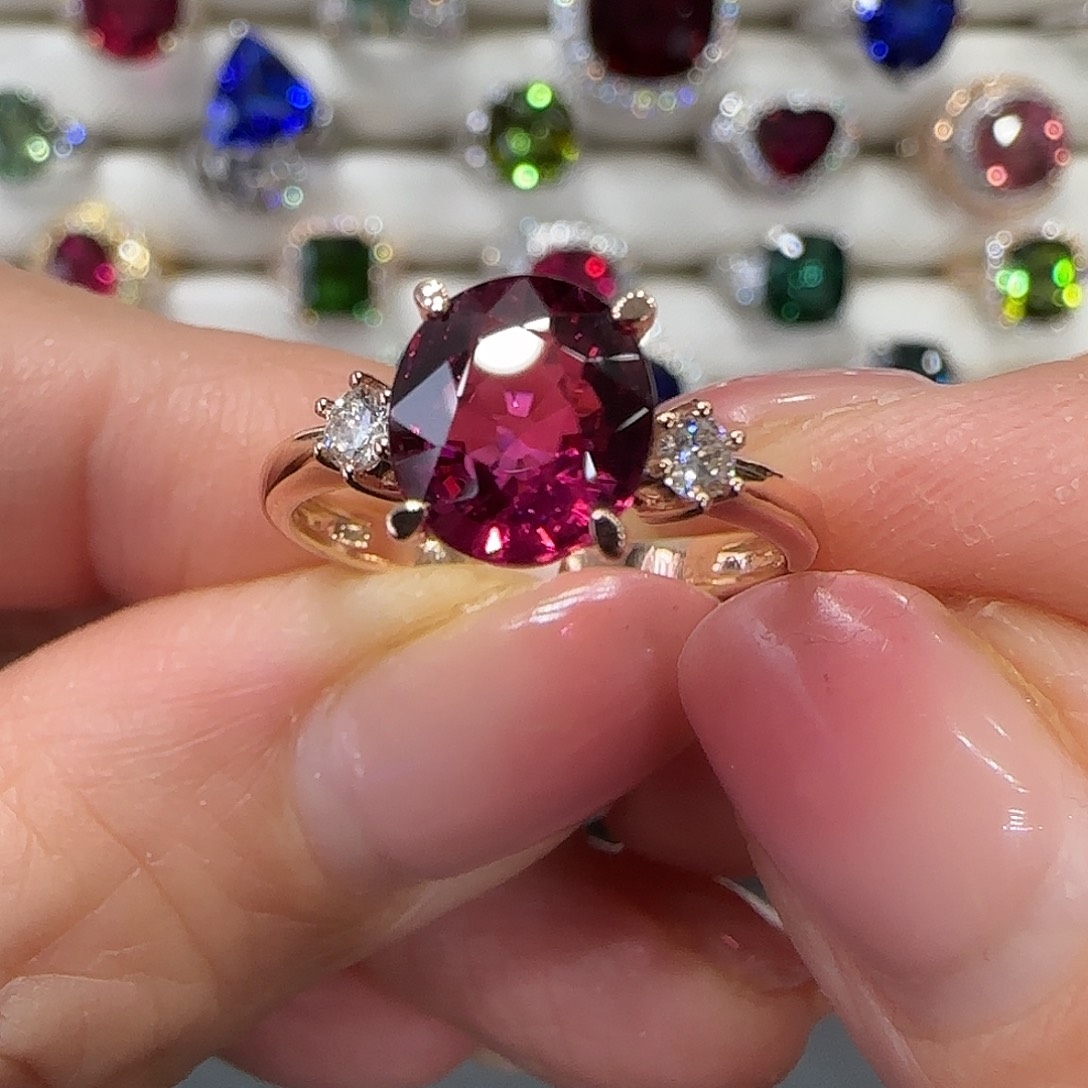 戒指碧玺18K金镶嵌2.3ct