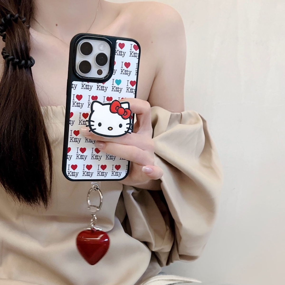 kitty猫手机壳适用iPhone16pro手机壳可爱卡通创手机壳15PM挂绳