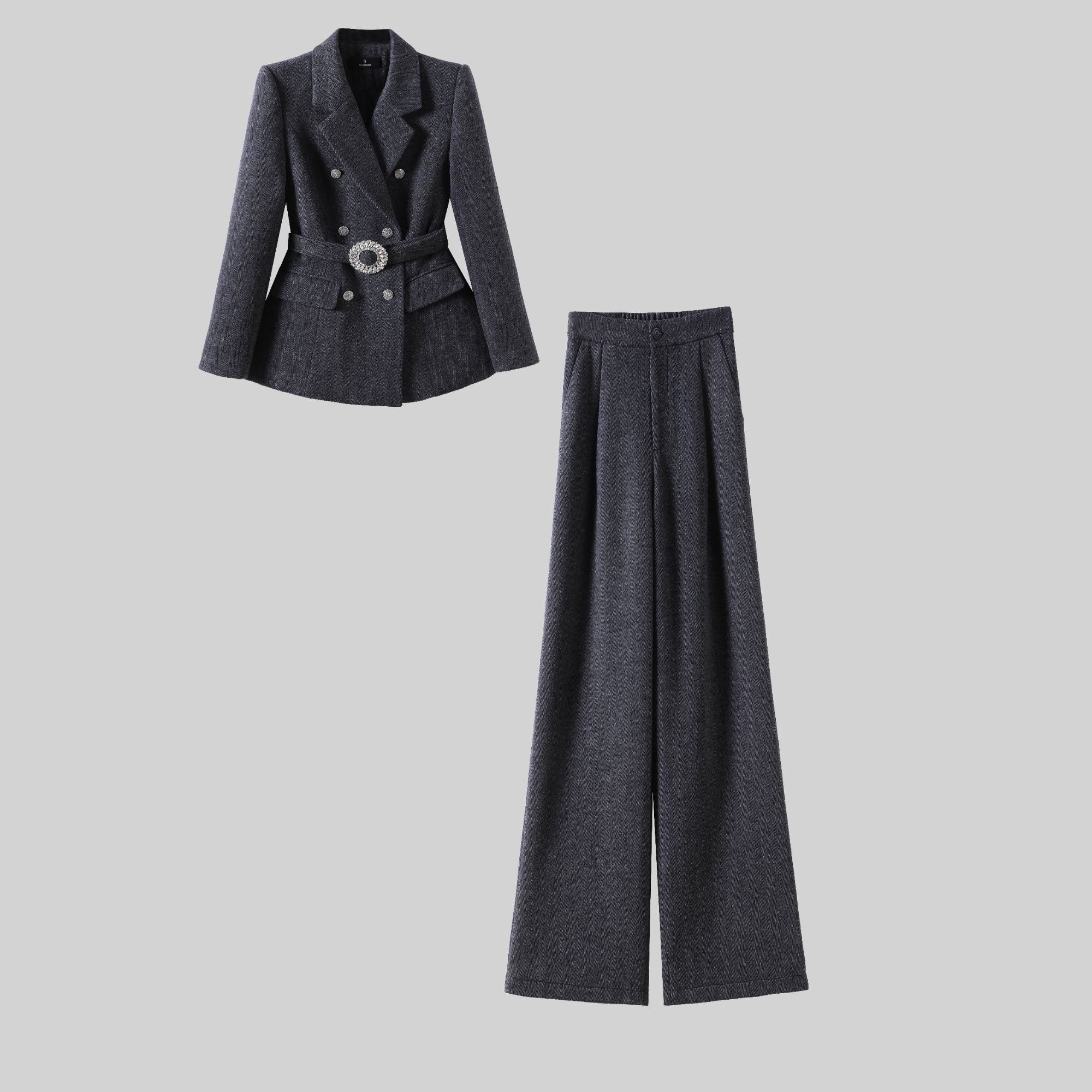 〈纪朵研〉1798修身女装罗马风气质秋冬秋季休闲风时尚套装