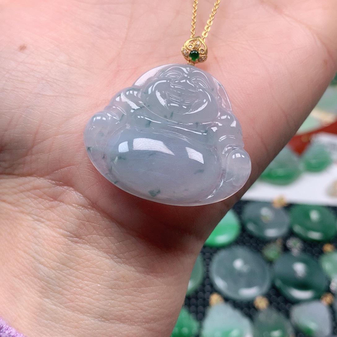 【闪购商品】翡翠吊坠(不含链)18K金镶嵌