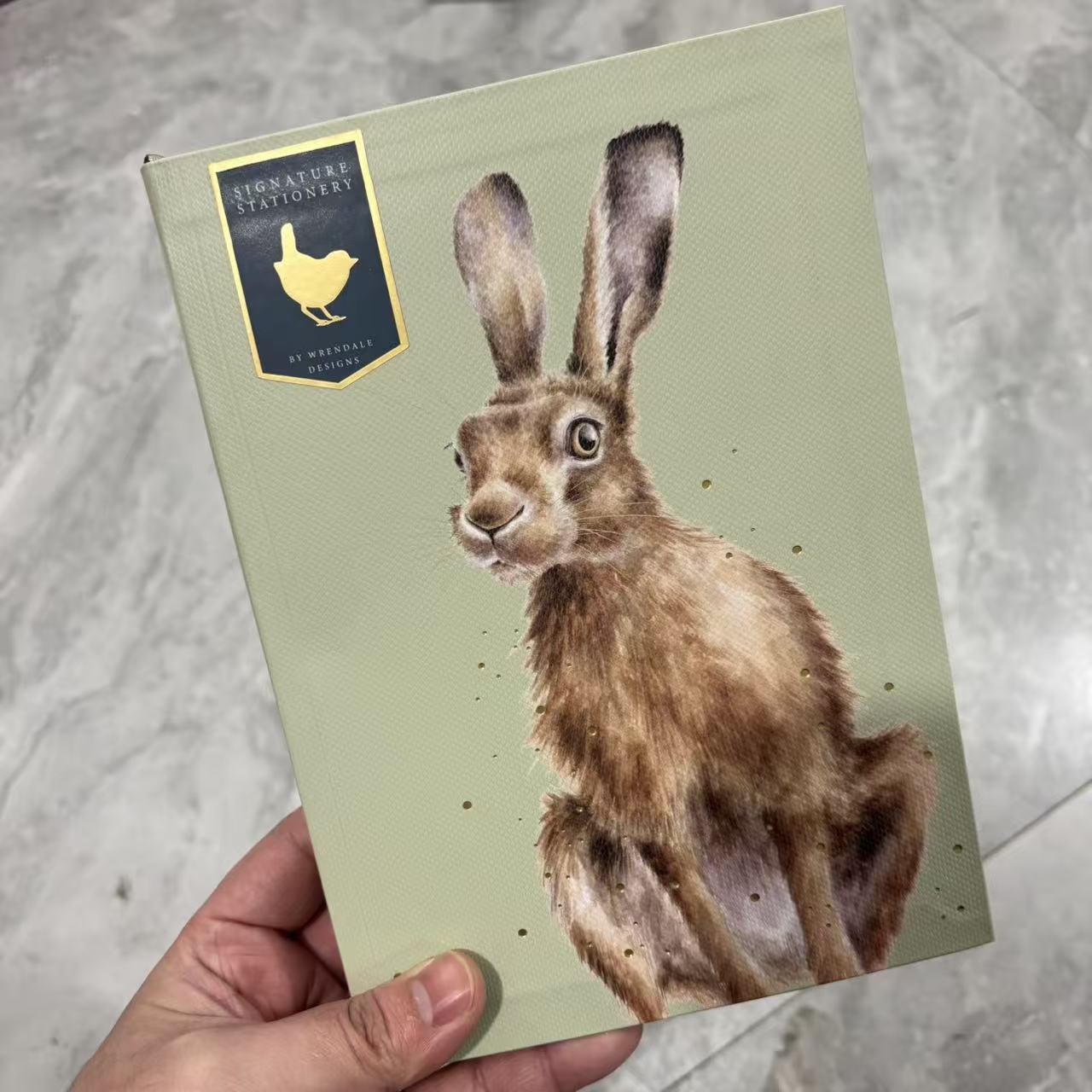 外单  - 无酸纸烫金边兔子A5横线本