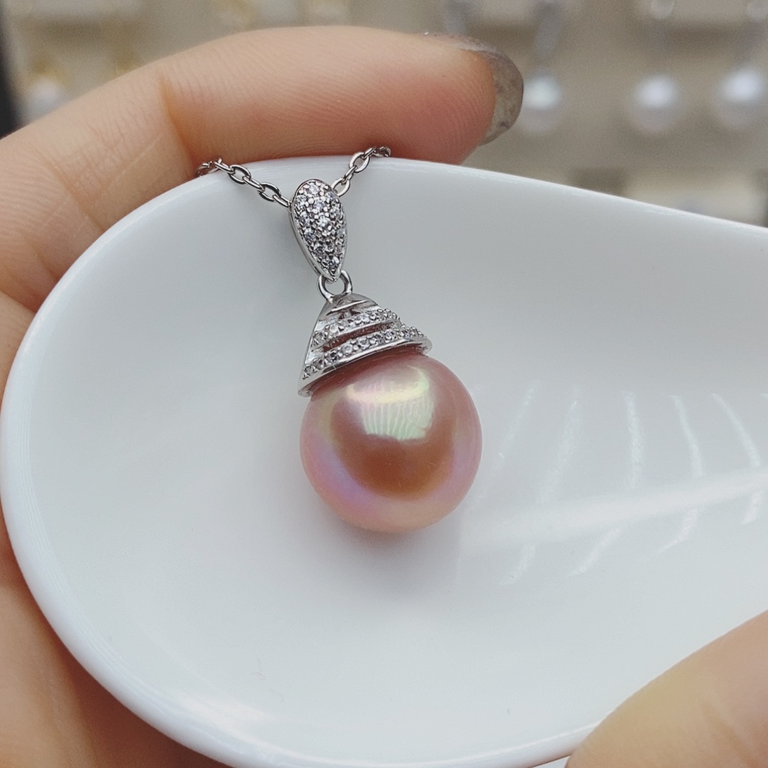 淡水珍珠颈饰银S925镶嵌