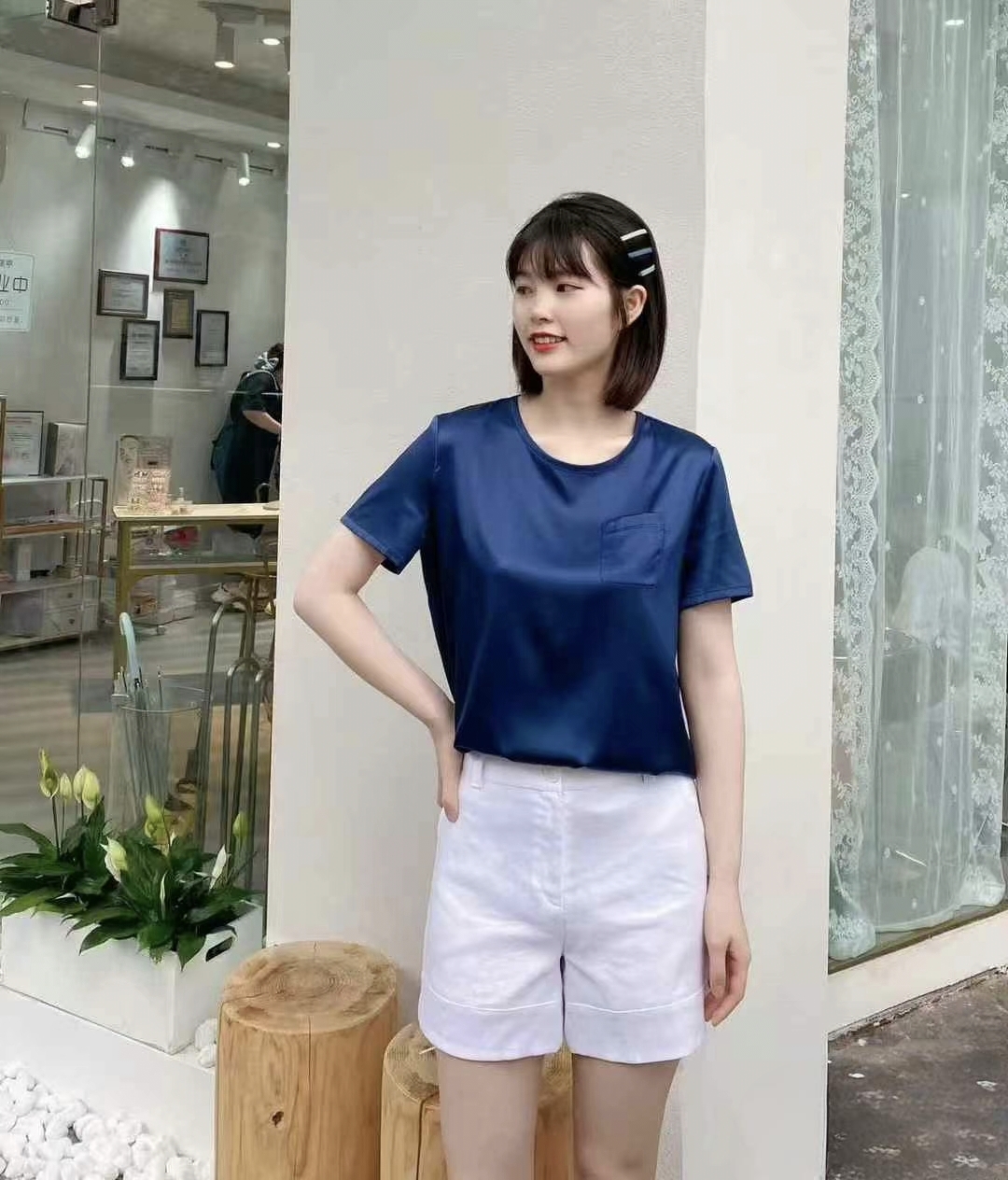 不支持退换/丝滑面料半袖 1300599