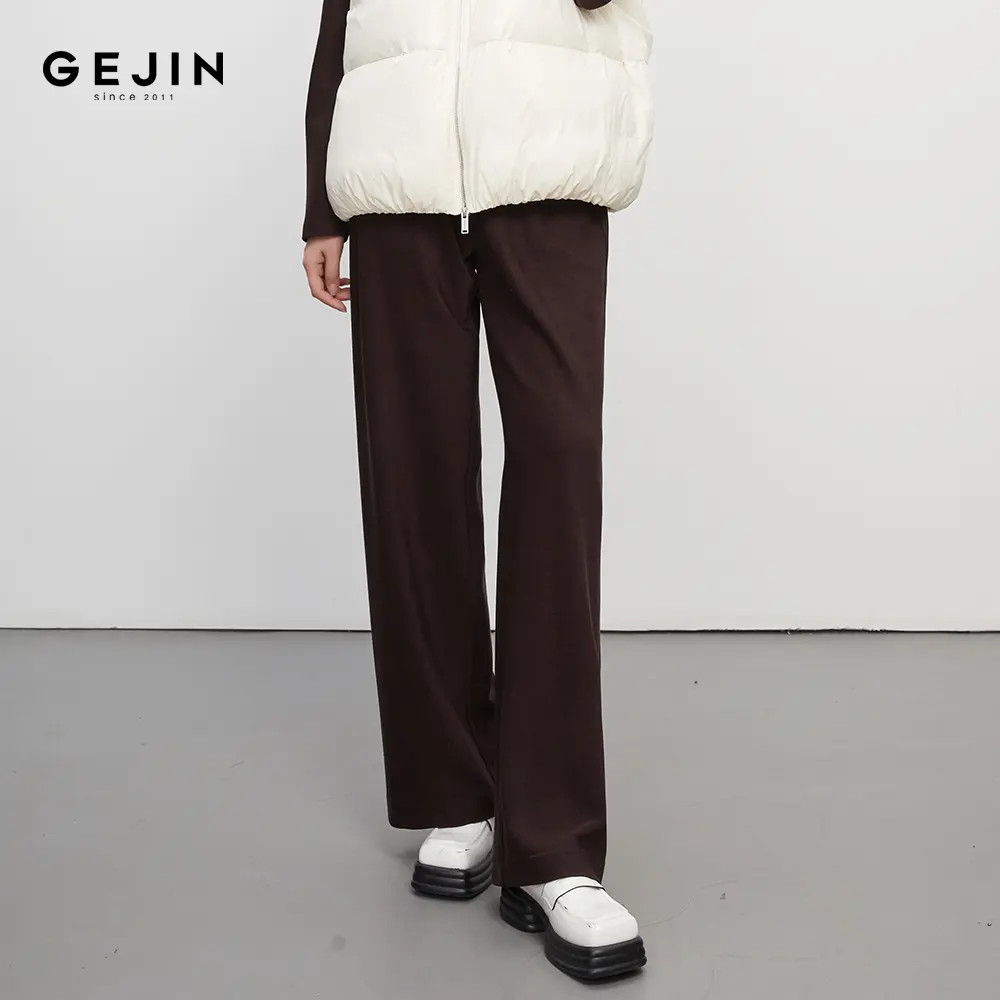 GEJIN/歌锦秋冬新款慵懒时尚空气层舒适显瘦直筒裤93525903492