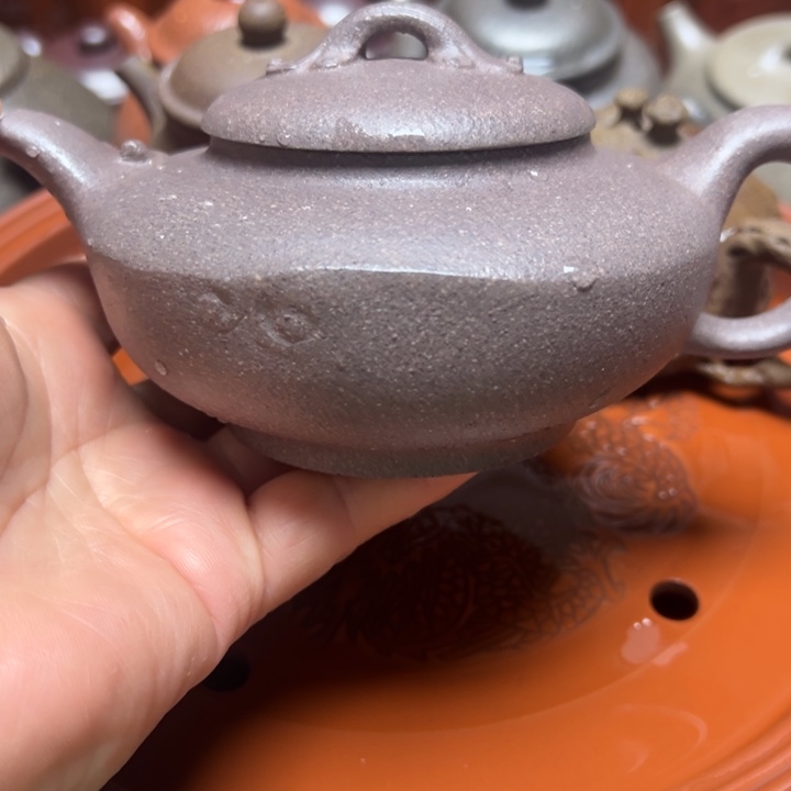 紫砂茶壶宜兴原矿青灰