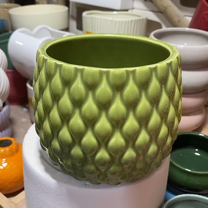 摆件陶陶盆有孔 瑕疵介意勿拍