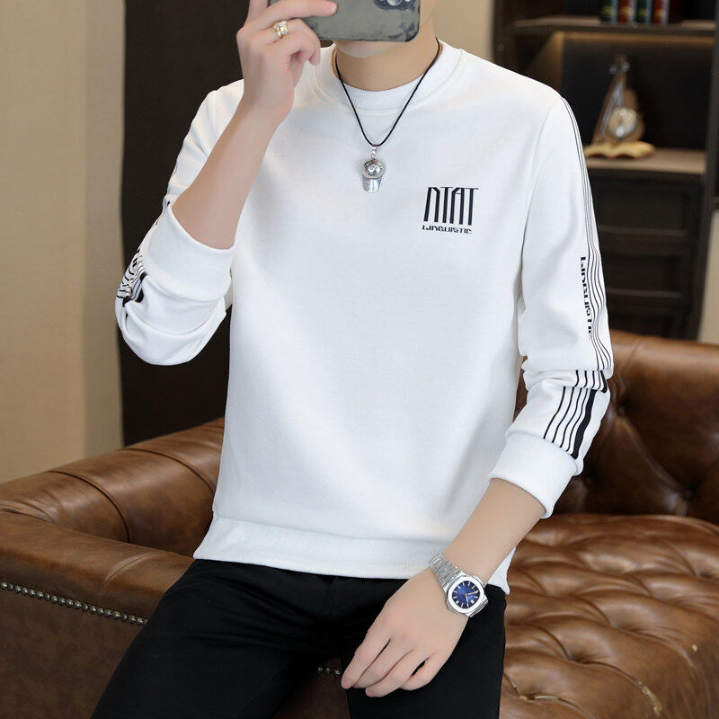 卫衣男款春秋季潮牌宽松圆领长袖t恤男2025年新款休闲百搭上