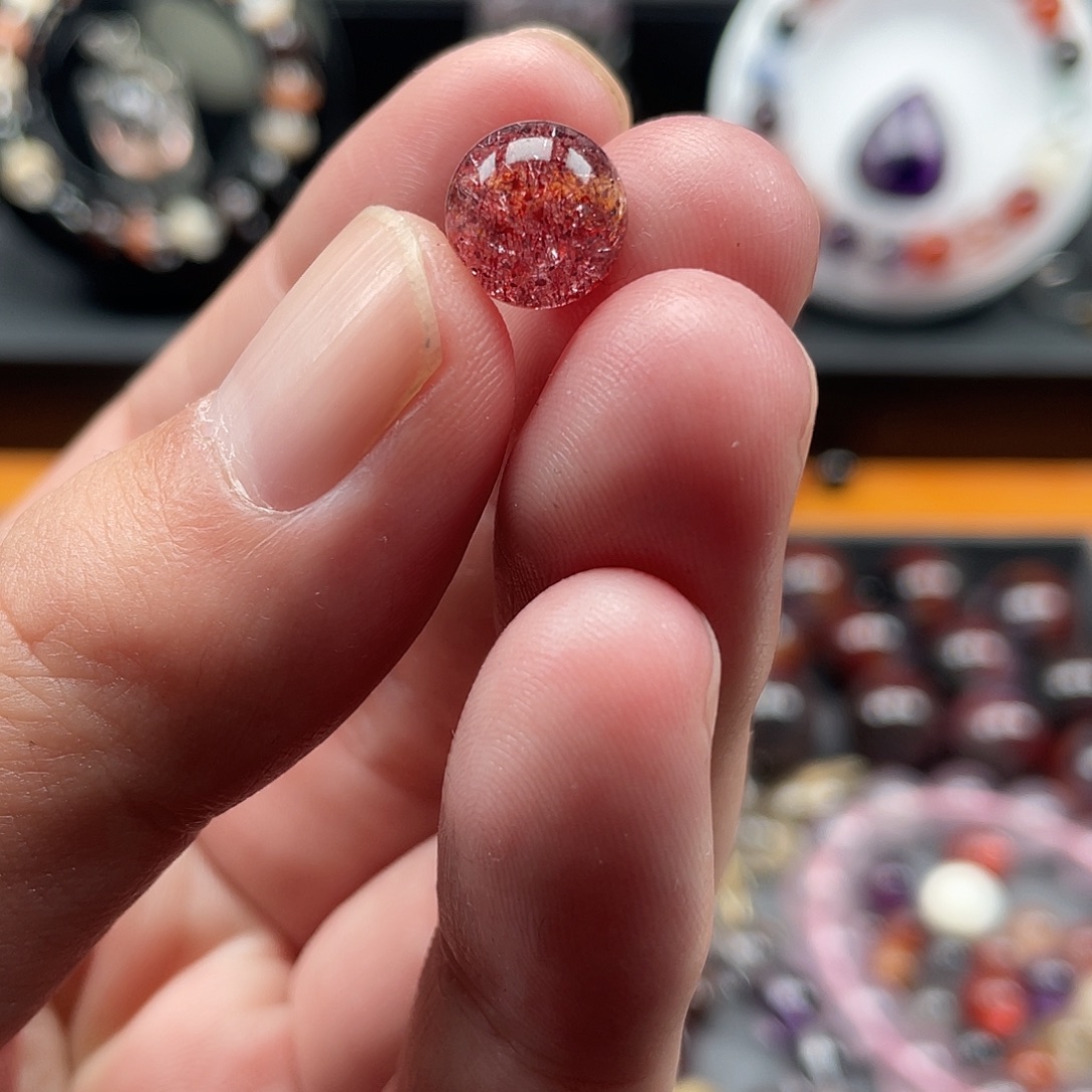 腻***腻颈饰水晶未镶嵌红烟花单珠