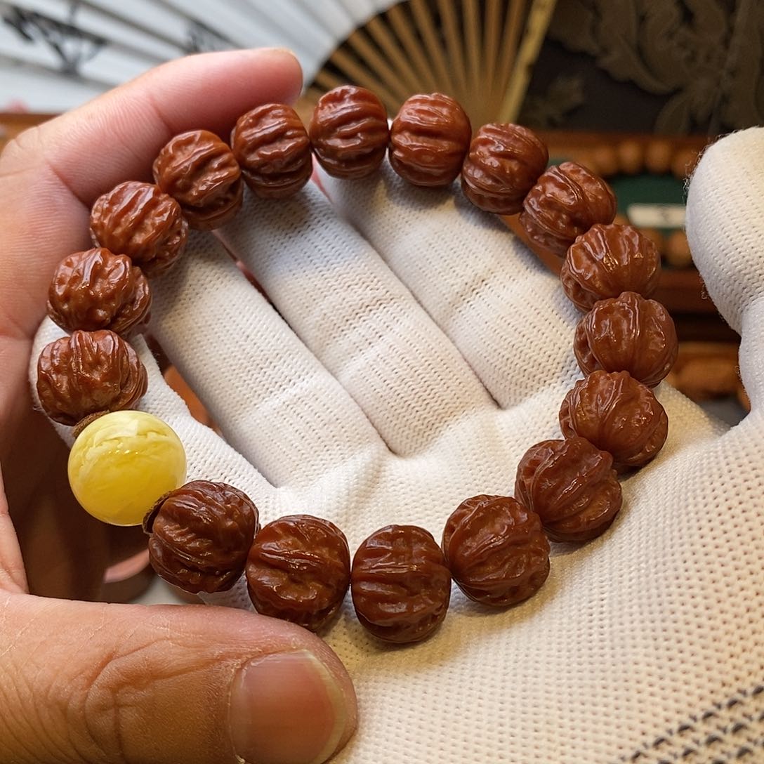 文玩核桃手串兔*哥京八棱