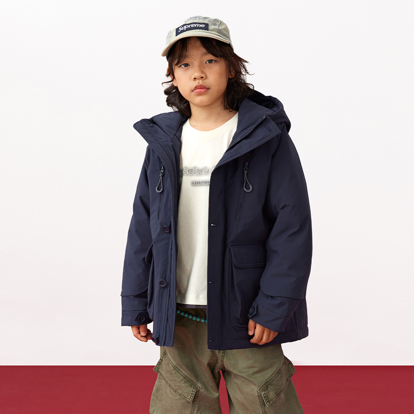 MQD儿童中大童极寒羽绒服休闲防水中长款防风保暖冬季加绒加厚