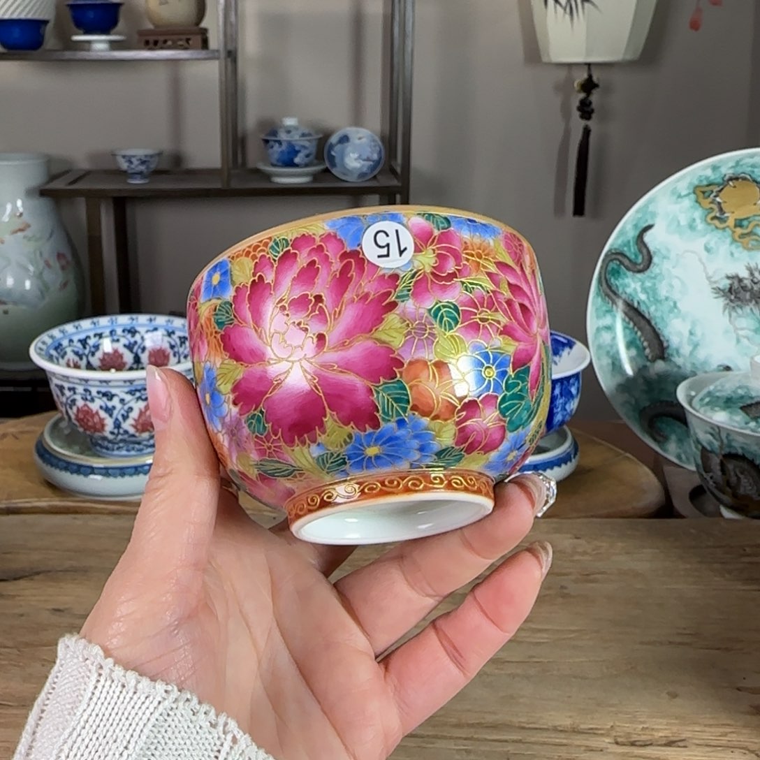 杯景德镇陶瓷柴烧多人