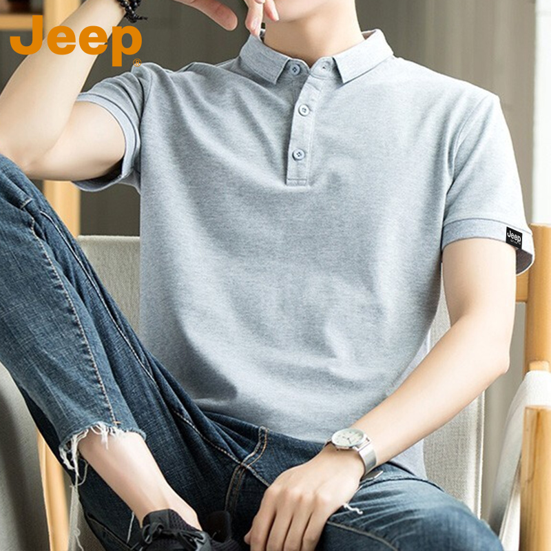 JEEP吉普官方旗舰店高端POLO衫短袖T恤男款夏季高级休闲翻领上衣