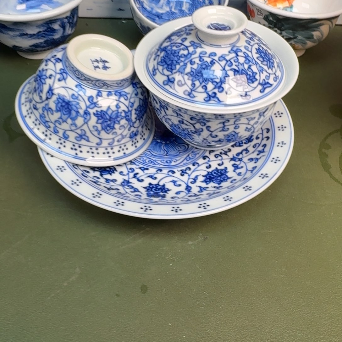 瓷景德镇纯手绘茶具圆圆298，299，309