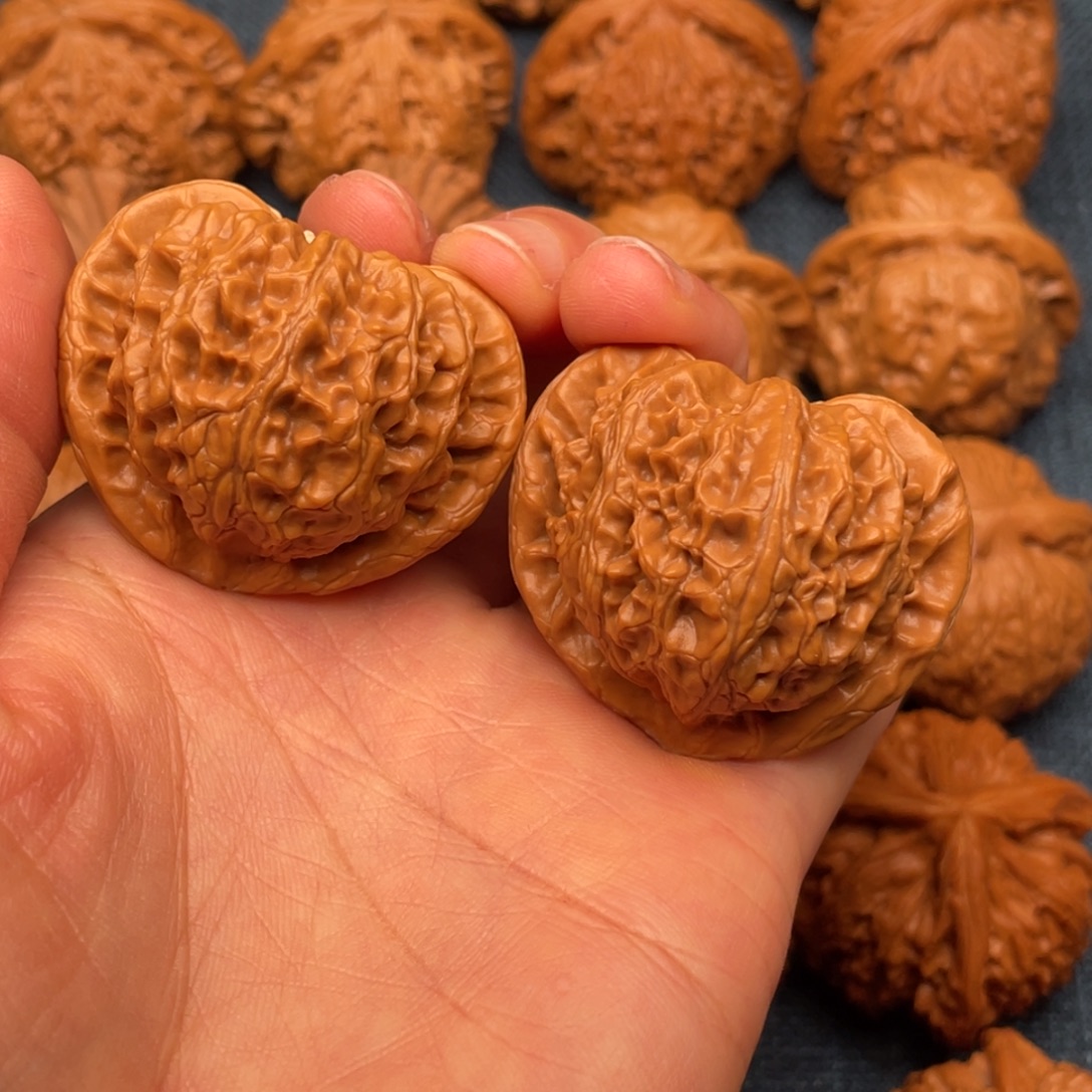 把件文玩核桃41全品桃心宫灯