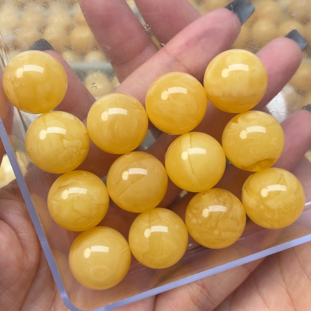 未镶嵌蜜蜡裸石18+蜜蜡手串