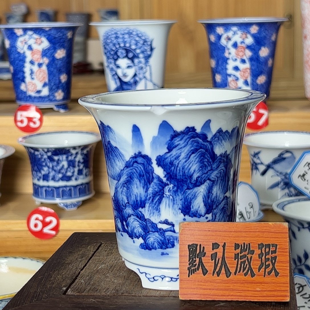 墨奈手绘陶瓷花盆