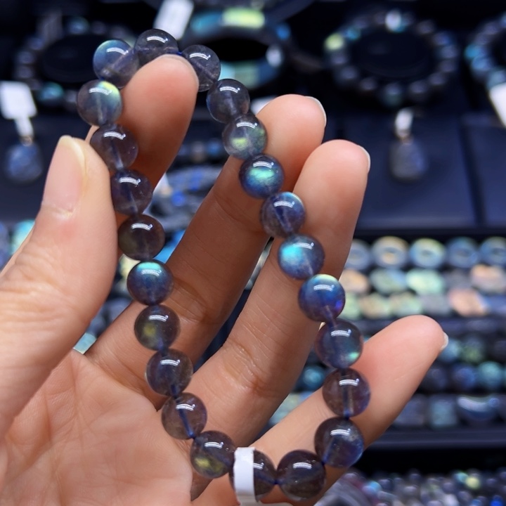 拉长石手串未镶嵌8.2左右