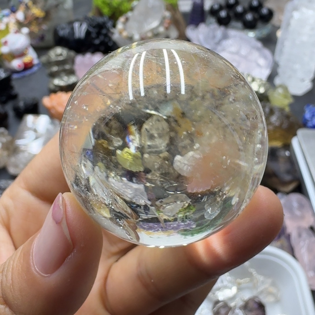石材黄水晶球卡4.1