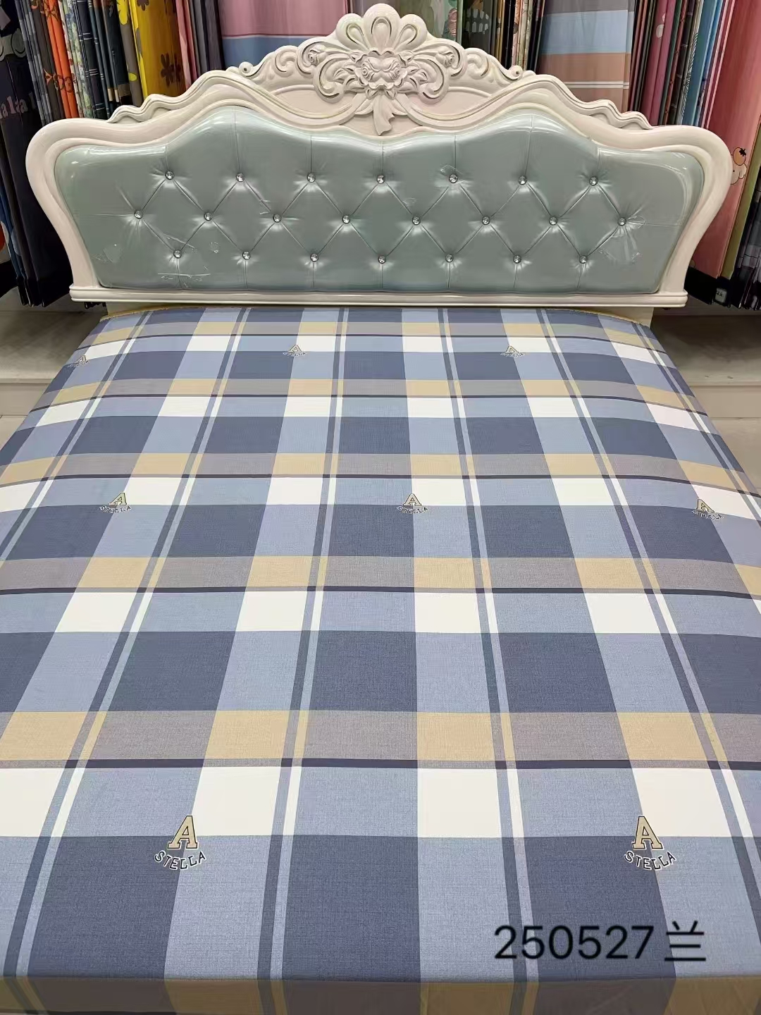 纯棉斜纹布料（250527兰）