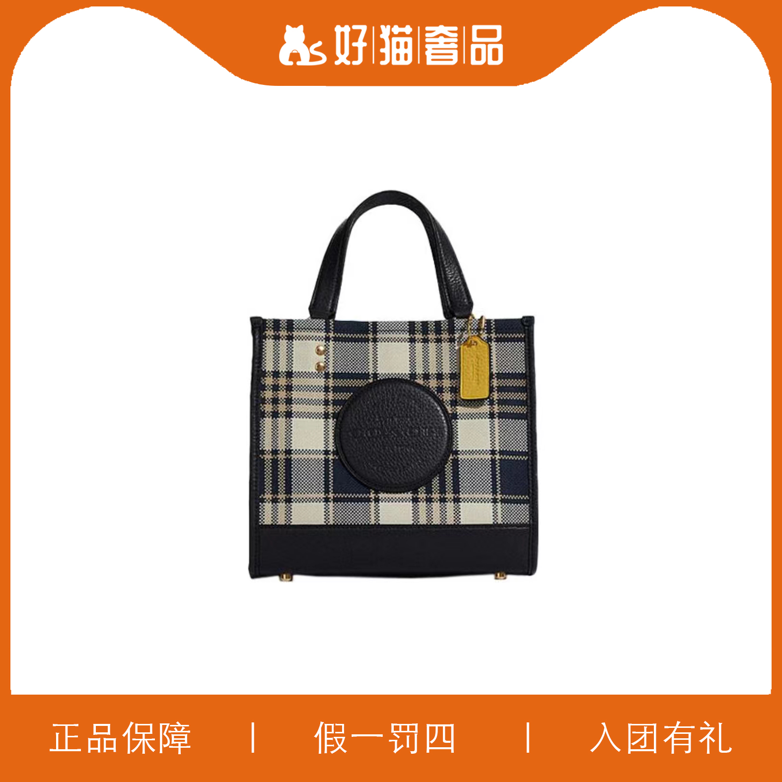 95新 COACH/蔻驰 蔻驰方格方托/JMAA92/20X22X11