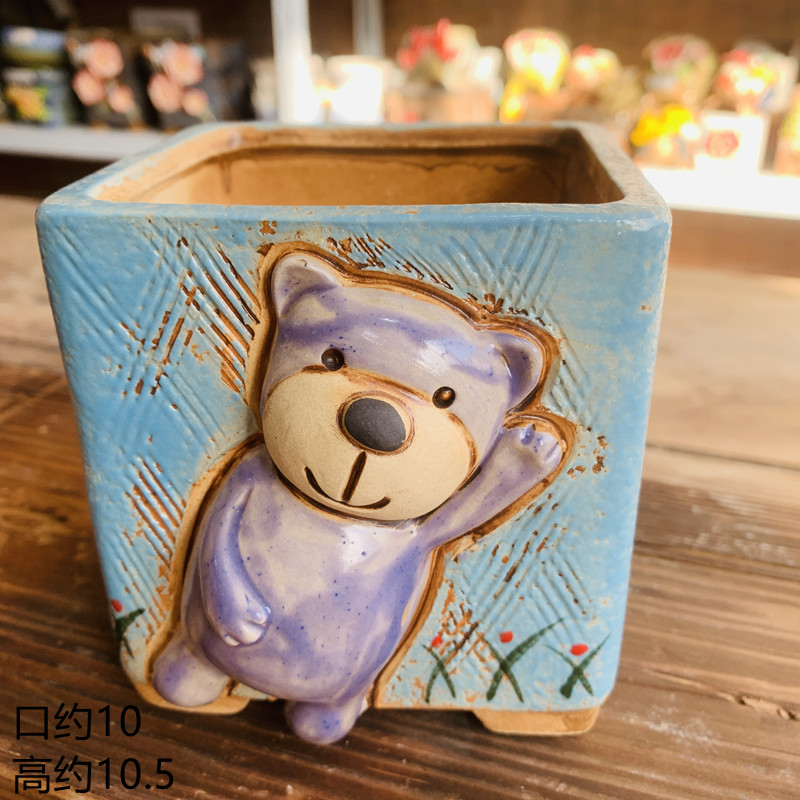 手工制作陶瓷多肉花盆