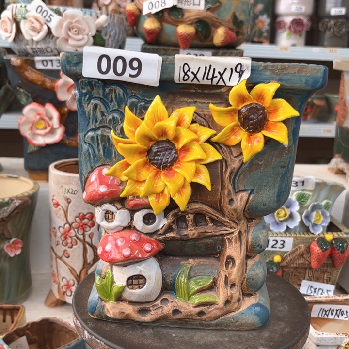 紫砂花盆粗陶材质多肉花盆